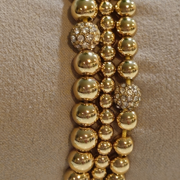 ANNE KLEIN Bracelets Gold-Tone Beaded Stretch 3- Pc Set - Picture 5 of 8